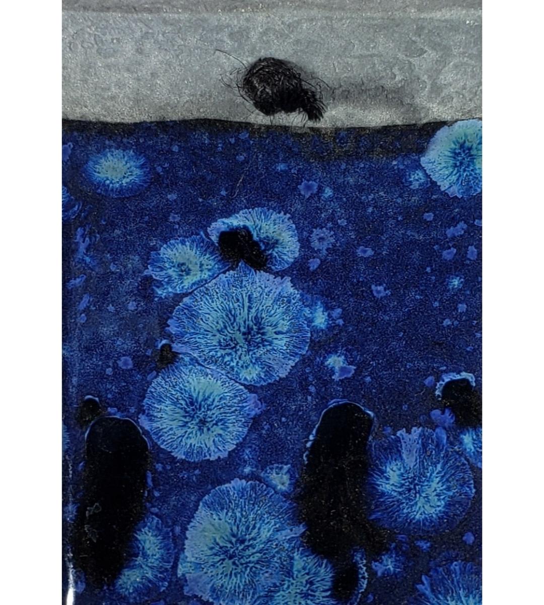 Blue Azure On Black Color Sample