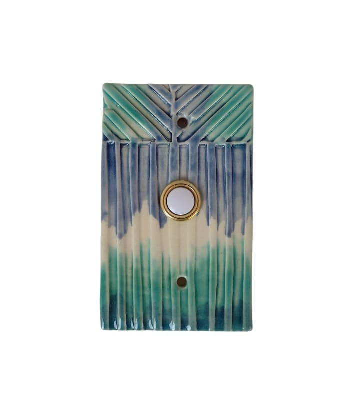 Blue, Turquoise And White Doorbell