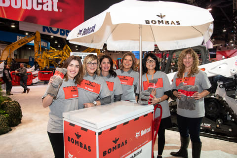 Bombas Giveaway In Bobcat CONEXPO Booth