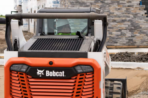 Smoothing Sand using Bobcat Compact Track Loader