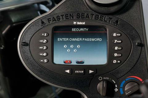 Deluxe instrumentation displaying owner password entry screen