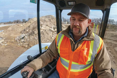 Customer Operating Bobcat Mini Excavator