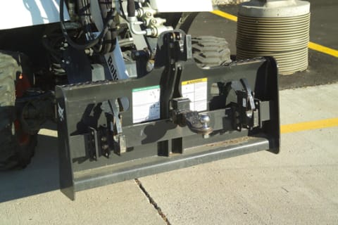 Bobcat 3 point adapter on a Toolcat utility work machine.