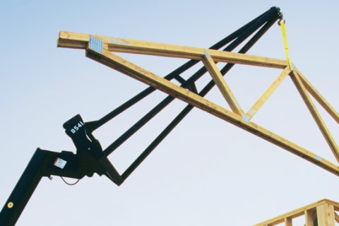 Bobcat truss boom attachment. 