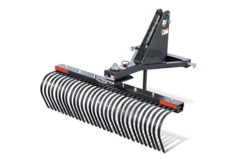 Bobcat 3-point tine rake implement. 