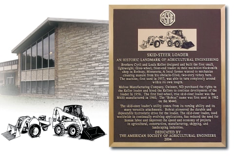 Award Plaque For The Invention And Development Of The Skid-steer Loader From The American Society Of Agricultural And Biological Engineers