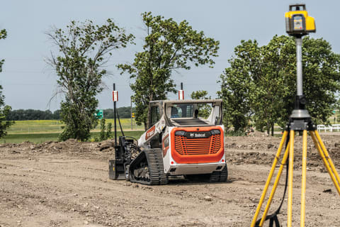 Bobcat Compact Track Loader With Precision Grading Attachment