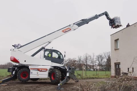 Roterende verreikers van Bobcat in actie