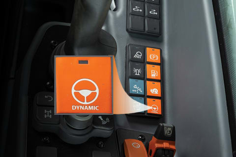 Dynamic Drive Mode Button Inside The Cab Of The TL723 Telehandler