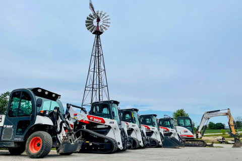 Bobcat Compact Equipment Ready For Another Day Of Grueling Work On The Jobsite.