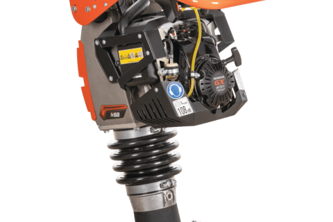 View of The Bobcat Rammer showing all service points that are easily accessible for quick maintenance.