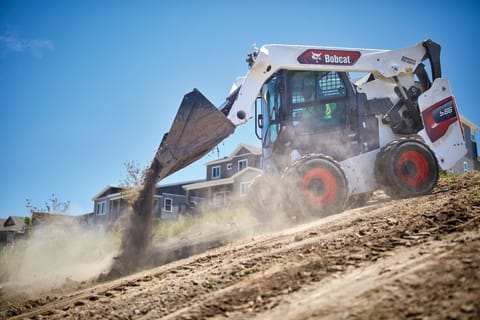 Bobcat Skid-Steer Loader Leveling Gravel