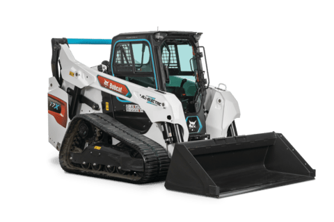 A Bobcat T7X Electric Compact Track Loader