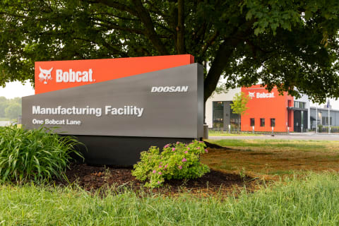 New signage outside the Bobcat Johnson Creek Manufacturing Facility