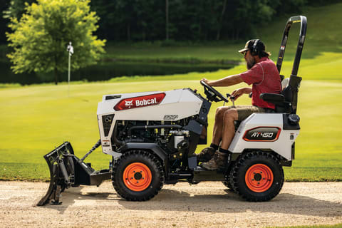 Operator Running His Bobcat AT450 Articulating Tractor