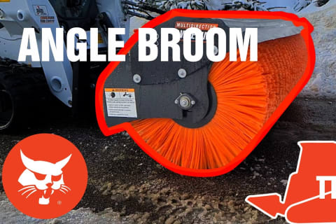 Facile rimozione della neve con lo spazzolone angolabile Bobcat