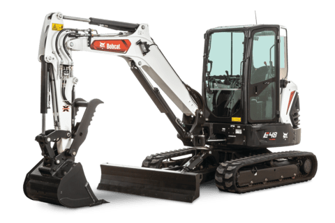 Studio Image of a Bobcat E48 Compact Excavator