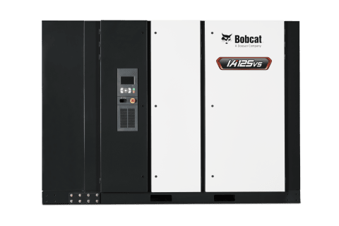 A Bobcat IA125VS Industrial Air Compressor Photographed Against a White Background