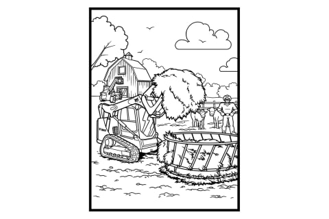 Image of Farm Chores Coloring Page