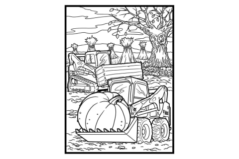 Image of Fall Harvest Coloring Page