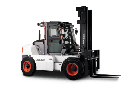 A Bobcat D90S-9 Forklift Against a White Background