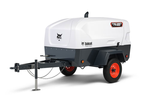 A studio image of the frontal view of the Bobcat PA185 Air Compressors