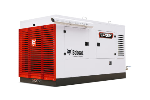 A studio image of the back view of the Bobcat PAA750P Air Compressor