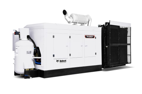A studio image of the frontal view of the Bobcat PA1350P Air Compressor
