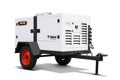 A studio image of the frontal view of the Bobcat PA415 Air Compressors