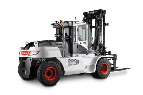 A Bobcat D100S-7 Internal Combustion Forklift Against a White Background