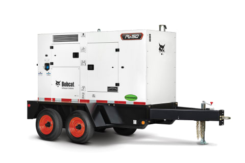 A studio image of the frontal view of the Bobcat PG150 Generator