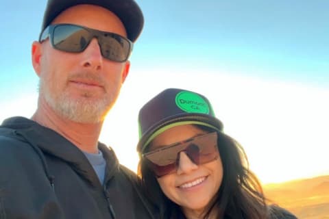 Brad and Giovanna Hull Pose for Selfie at Sunset