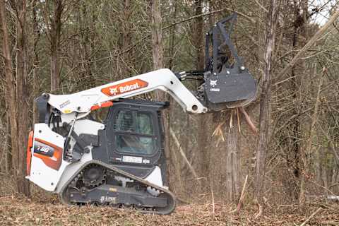 Working Image of a Bobcat T86 With Drum Mulcher