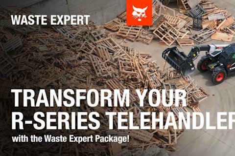 Telescopico serie R Bobcat con configurazione Waste Expert: La soluzione definitiva per le attività di smaltimento dei rifiuti