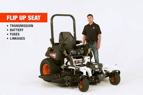 Man standing next to Bobcat ZT7000