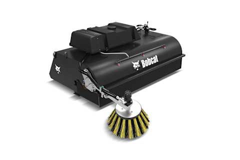 A clean, studio shot of Bobcat's sweeper attachment displayed against a white background.