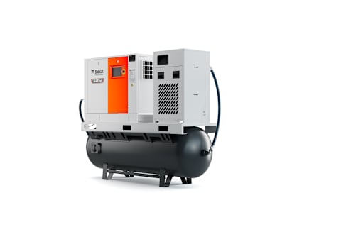 Front Left Quarter View of Bobcat SA10TD Tank-Mounted Air Compressor