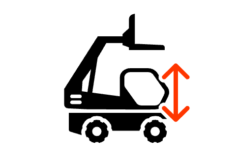 Icona Altezza di sollevamento