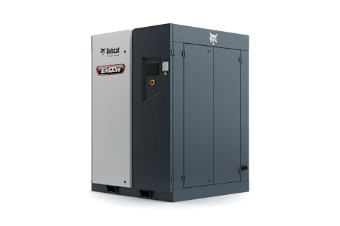 Front Left View of a Bobcat EA100VS Industrial Air Compressor