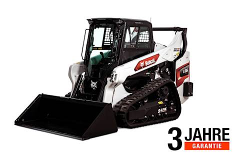 Eine saubere Studioaufnahme des T66 von Bobcat vor einem weißen Hintergrund.