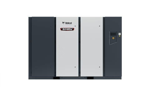 Front view of a Bobcat EA400vs Variable Speed Efficient Industrial Air Compressors