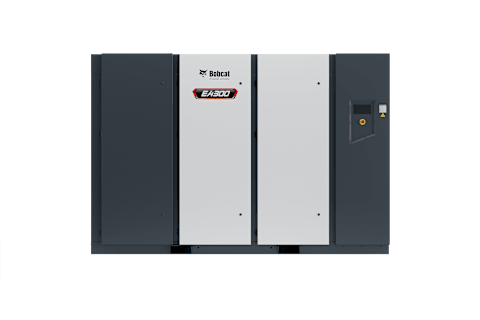 Front view of a Bobcat EA300 Efficient Industrial Air Compressor
