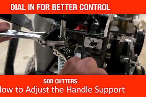 Bobcat Sod Cutter Handle Support Adjustment