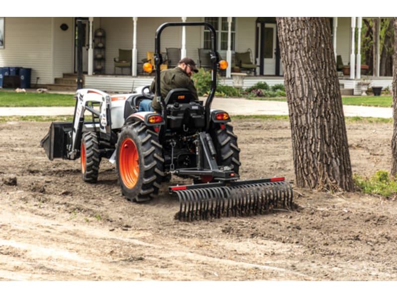 Tractor rake tines top