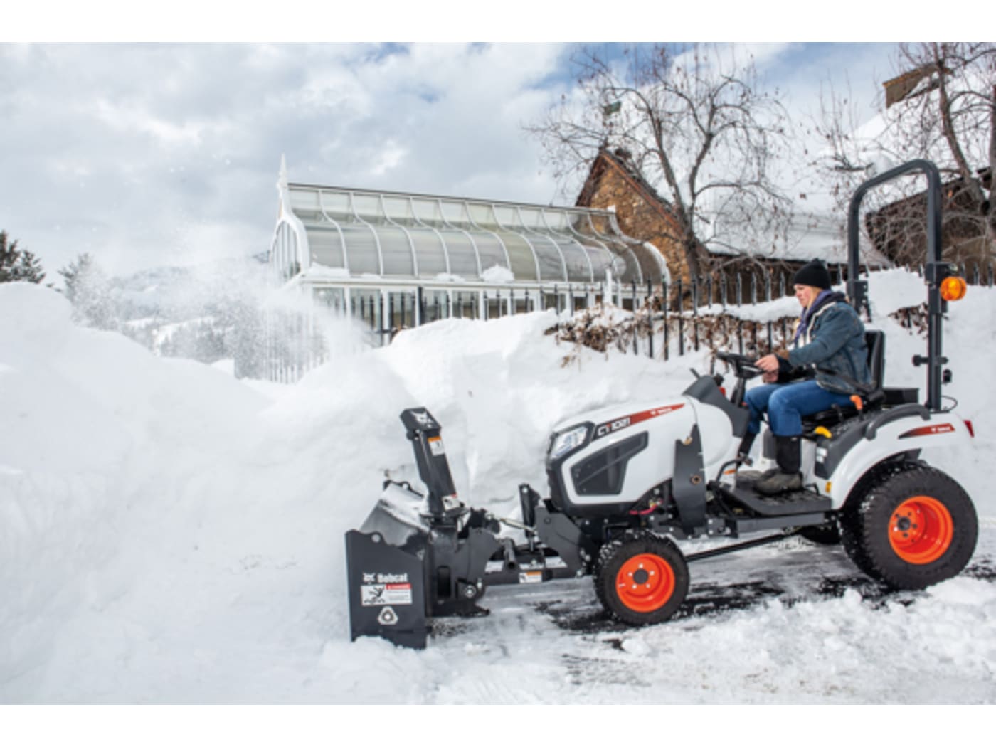 Tractor with snowblower attachment sale