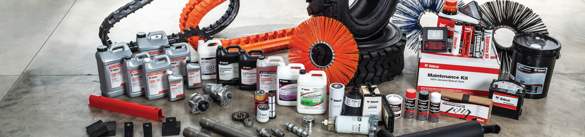 An array of parts for Bobcat equipment