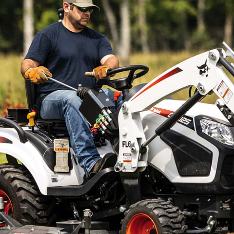 Small mower tractor top