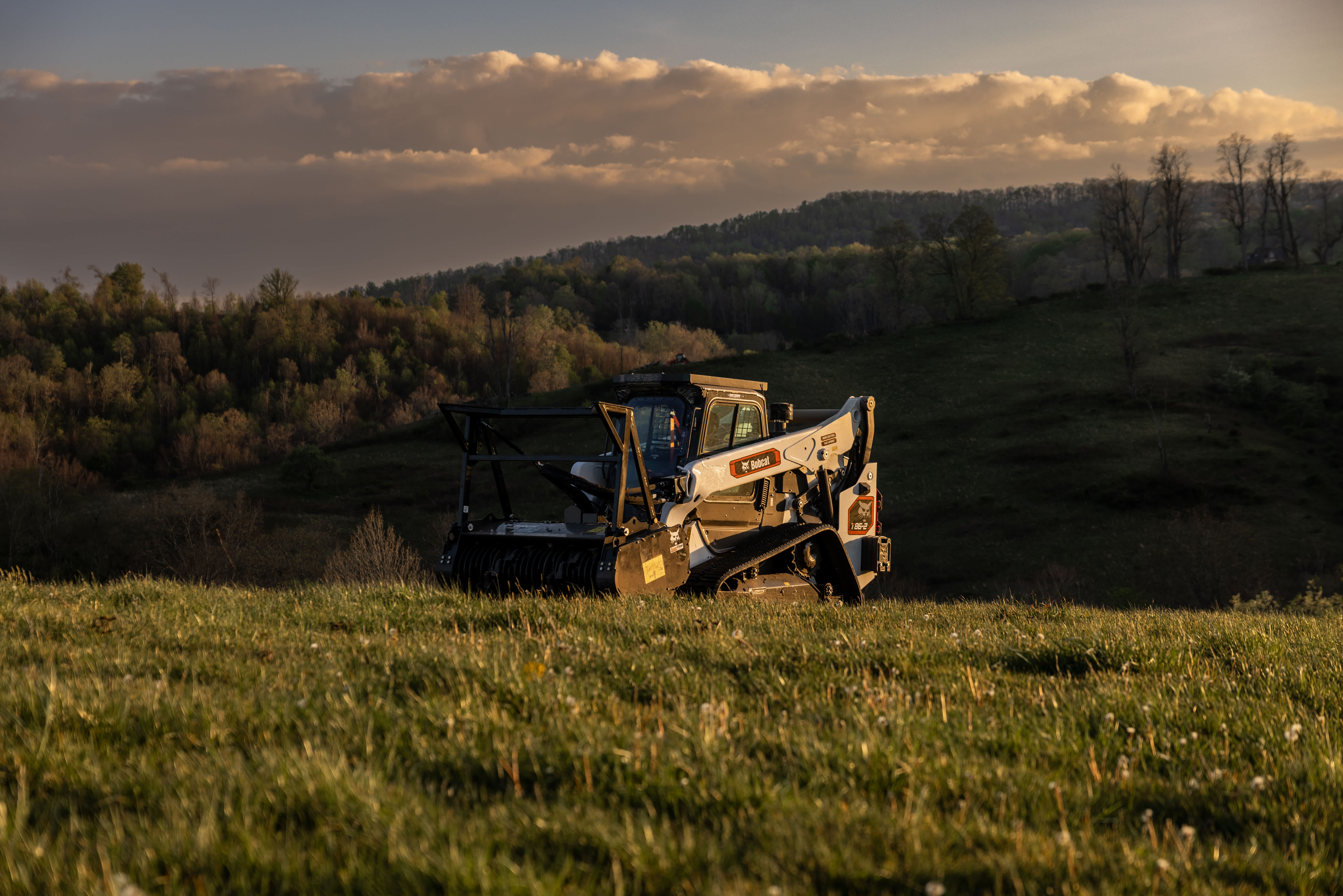 Bobcat T86-2 Pro Compact Track Loader With Drum Mulcher Attachment