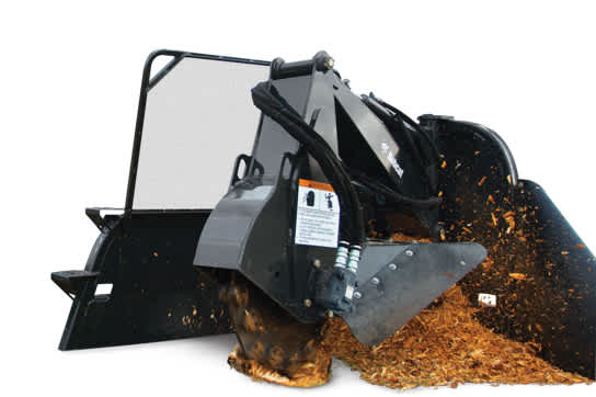 Bobcat stump grinder attachment.