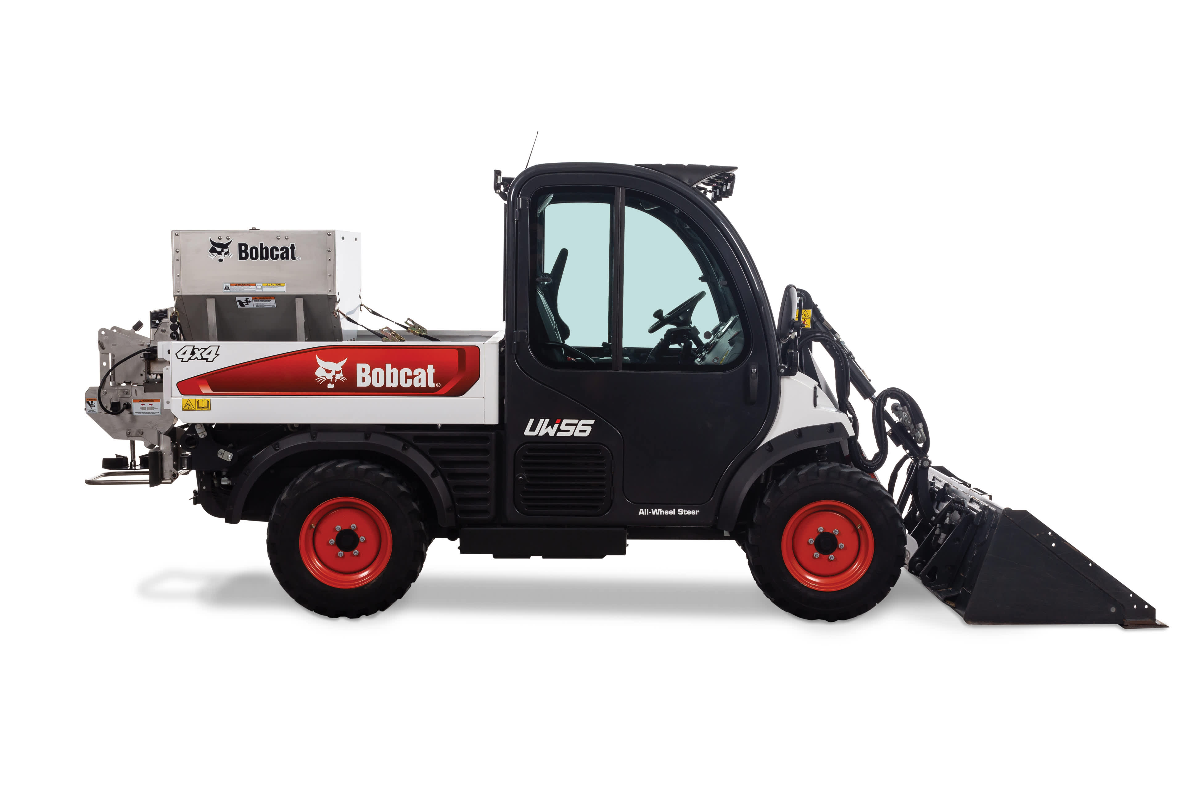 Bobcat Sand and Salt Box Spreader in a UW56 Toolcat